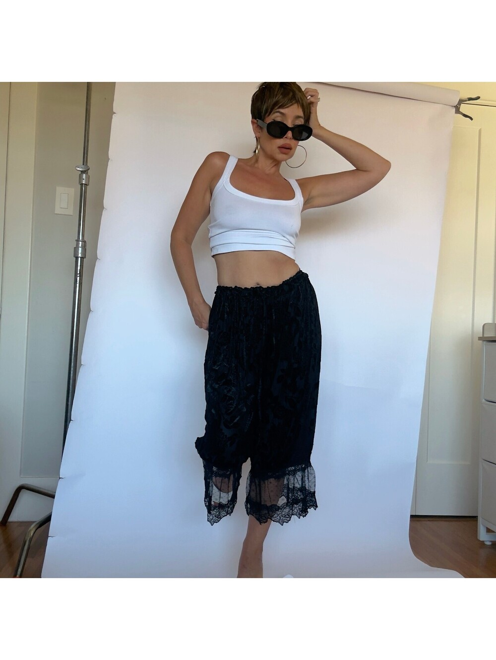 Cropped Bloomer Pants